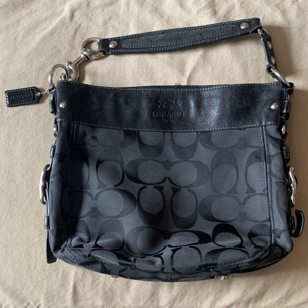 Coach Black Signature Shoulder Bag